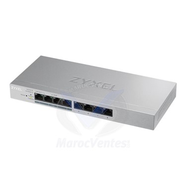 Switch - Manageable - 8 ports - PoE+ : 4 ports Gbps RJ45 PoE+, 4 ports Gbps RJ45, Budget PoE 60W, Non rackable, Fanless